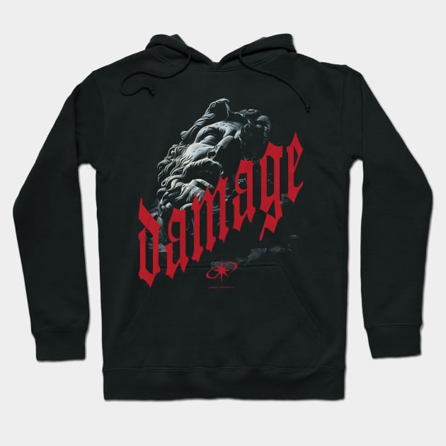 damage Statue Hoodie by AdpGraphic